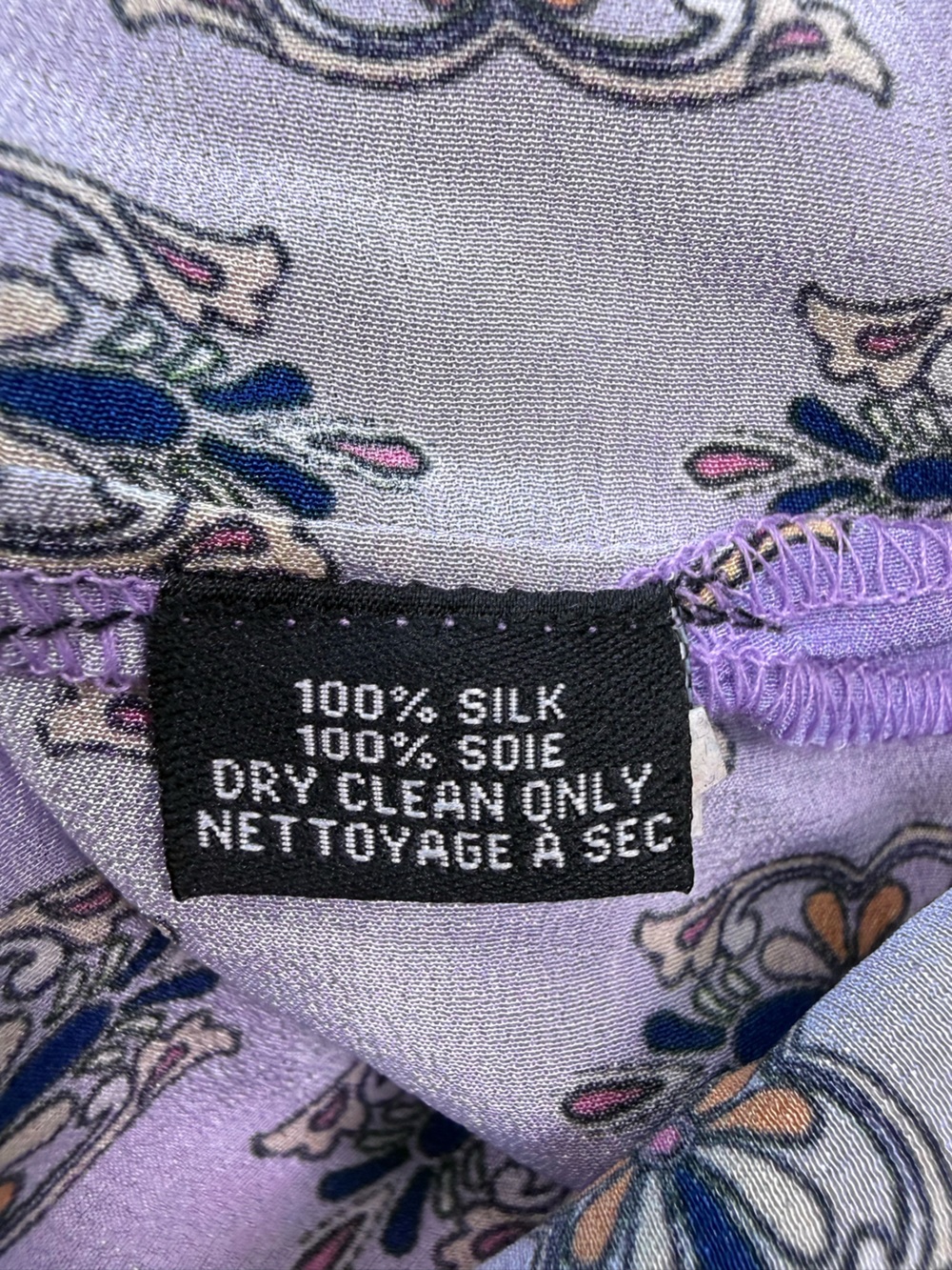 NWT Tolani Veera Tunic Top 3X Purple Boho Tassel 100% Silk MSRP $205 - Picture 8 of 11